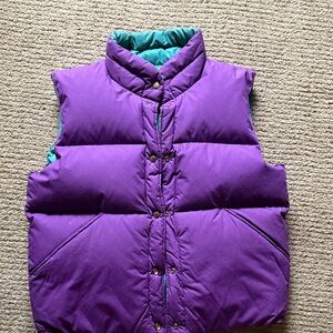 Vibrant Purple/Green Down Puffer Vest